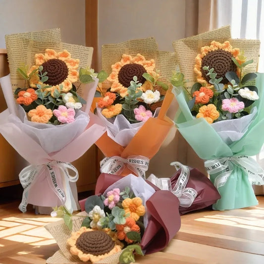 Charming Crochet Flower Bouquet